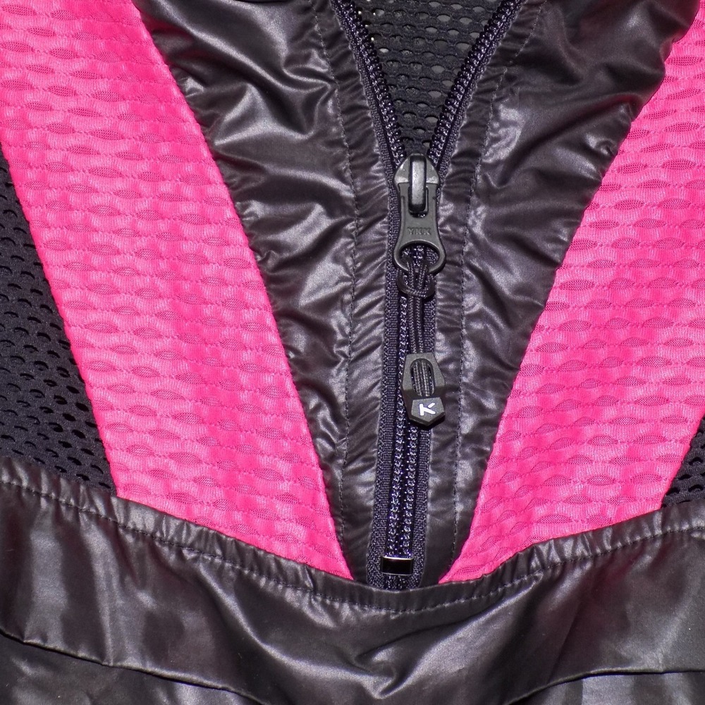 Koral Windbreaker Pullover Womens XS Black Pink Mesh Quarter Zip Jacket - Picture 4 of 7